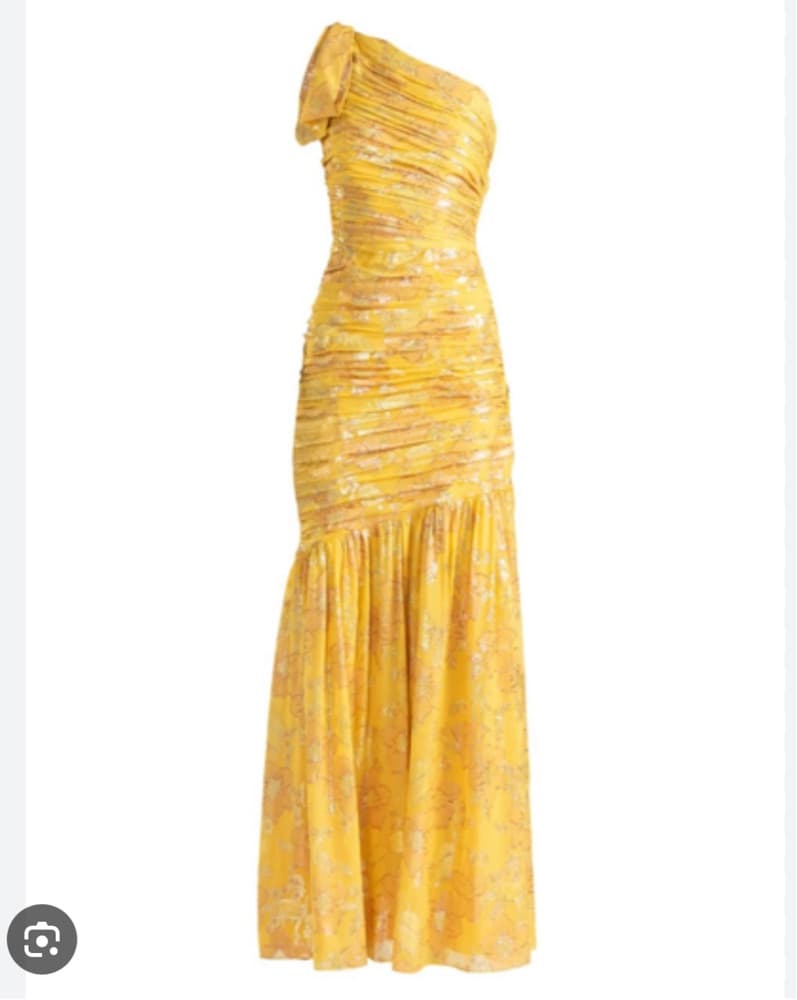 Shoshanna Sia Floral Yellow Gown - Image 1