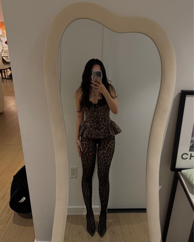 Miss Circle Cheetah Print Corset Top - Image 2