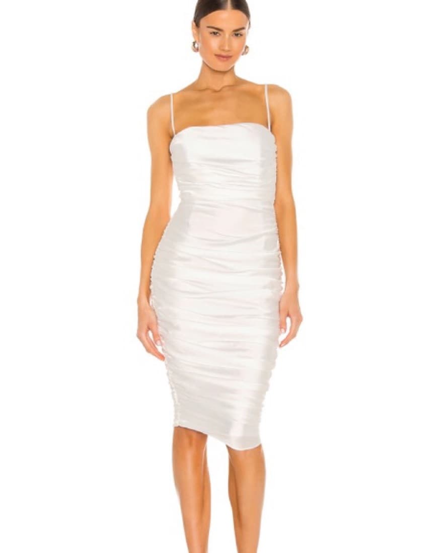 White Cooper Midi Dress Revolve - Image 1