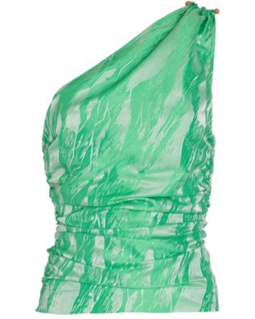 GANNI— One Shoulder Jacquard Top - Image 4