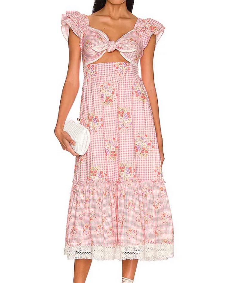 Loveshackfancy Cutout Tie Emeka Dress - Image 2