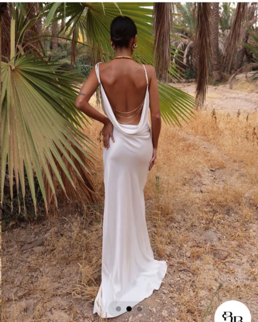 Rat & Boa Elegant White Backless Gown - Image 1