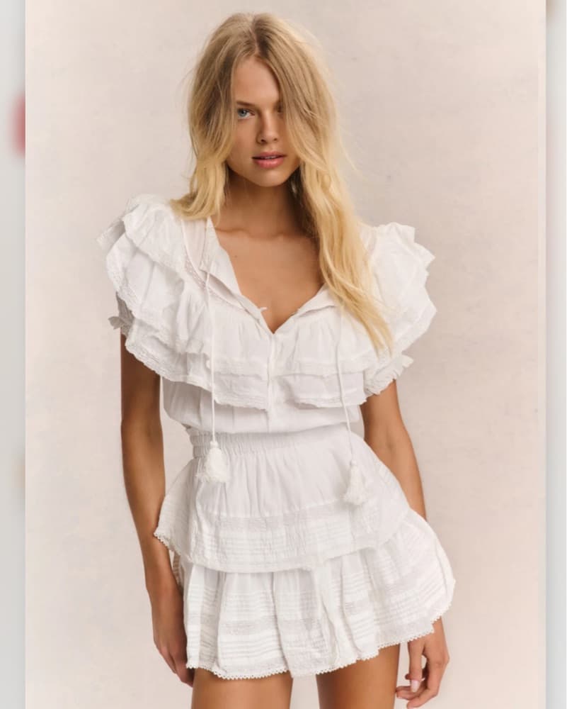 Liv Cotton Ruffled Heritage Dress Mini - Image 1