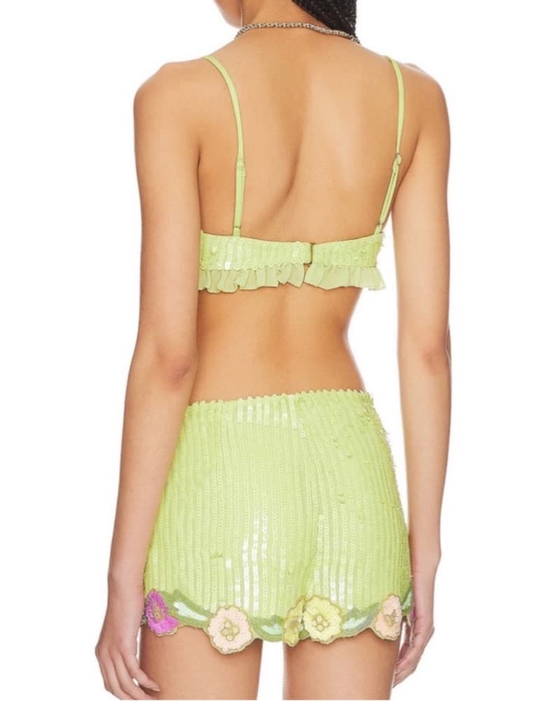  Majorelle Sequins Crop Top Green  - Image 6