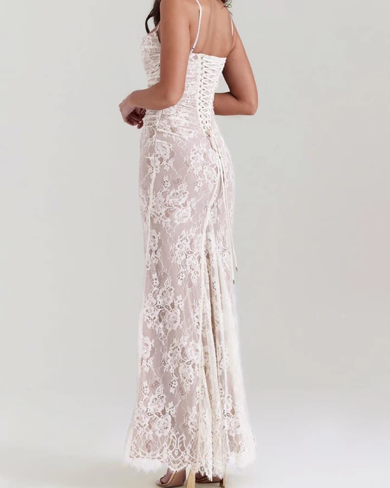 House Of CB Artemis White Lace Dress - Image 4
