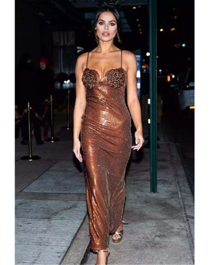 AVAILABLE NYE - Brown Sequin Gown - Image 4