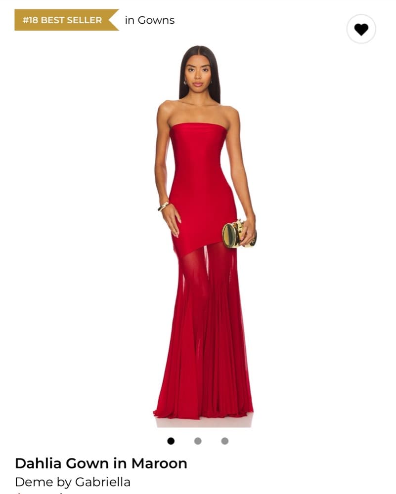 Deme By Gabriella Dahlia Gown Maroon - Image 1