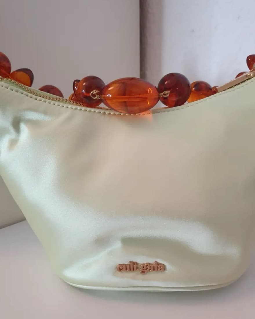 Cult Gaia Green Satin Purse - Image 1