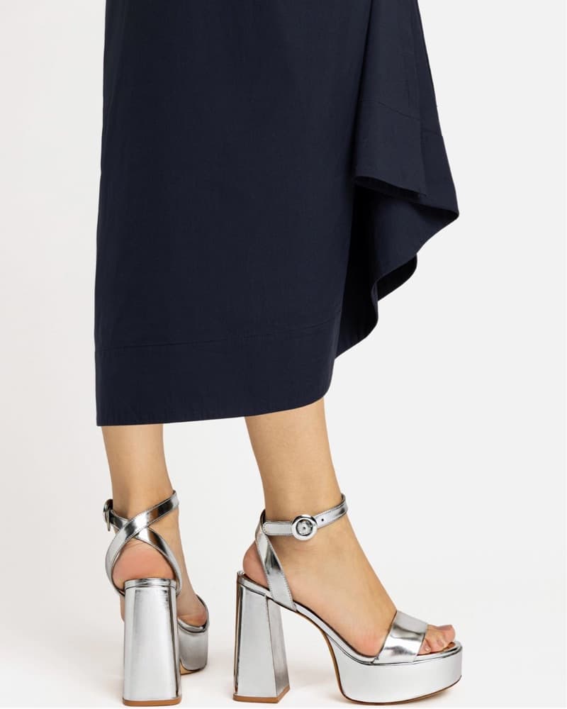 Larroude Dolly Sandal Heel In Silver - Image 3