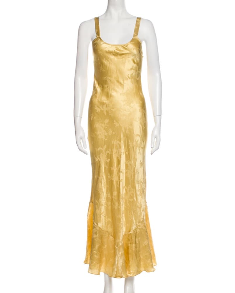 Réalisation Par Allegra Silk Gown Yellow - Image 5