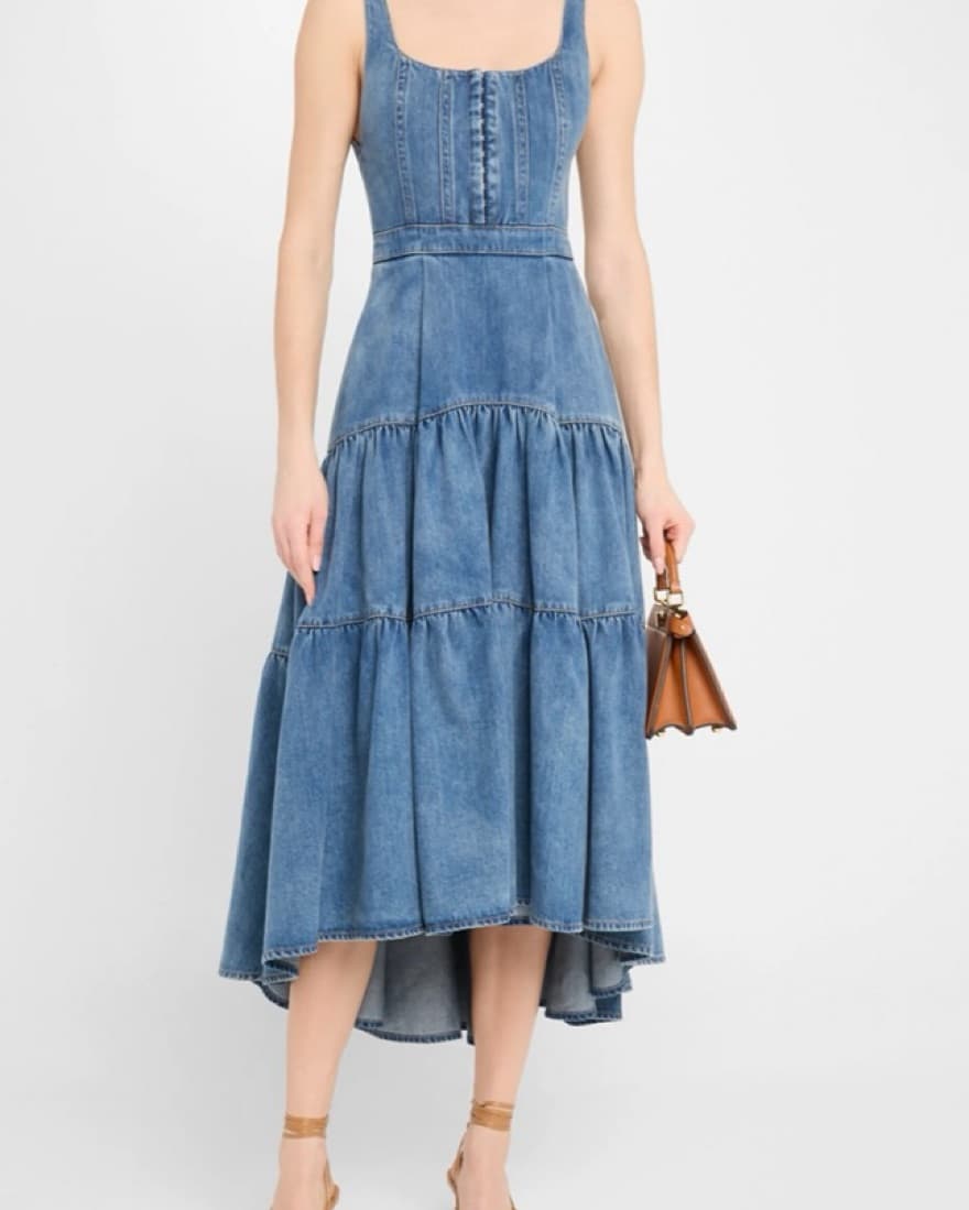 Alice + Olivia Denim Midi Dress - Image 2