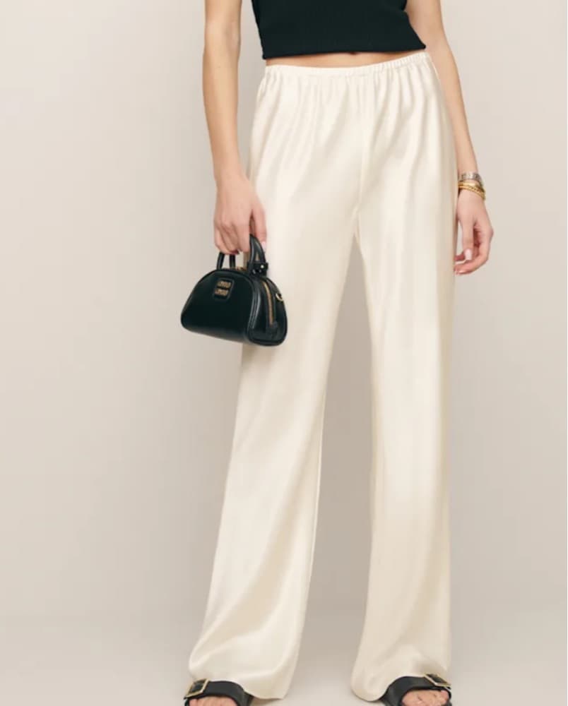White Satin Silk Pants  - Image 2