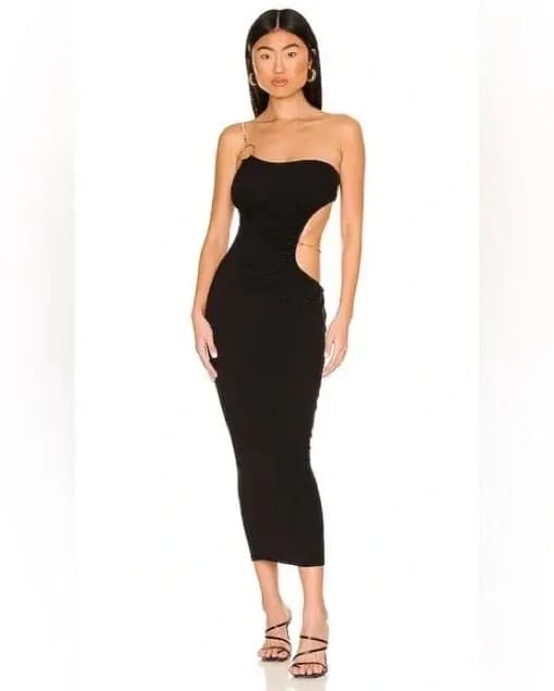 WeWoreWhat Chain Cut Out Midi Dress - Image 1
