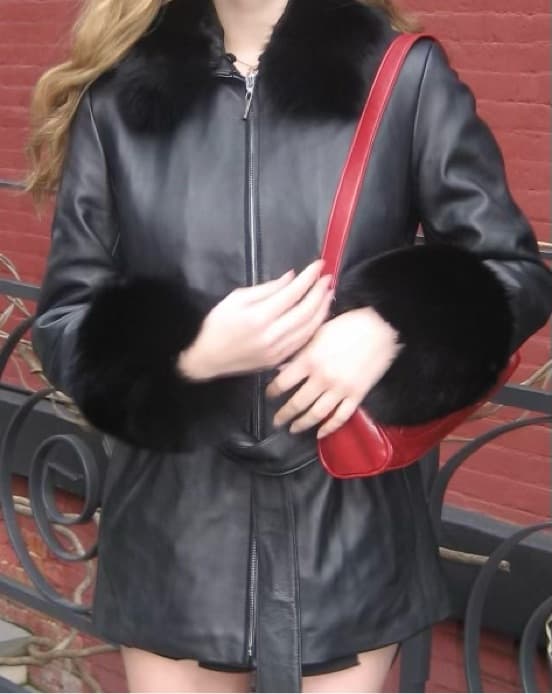Wilsons Leather Fur Trim Jacket - Image 1