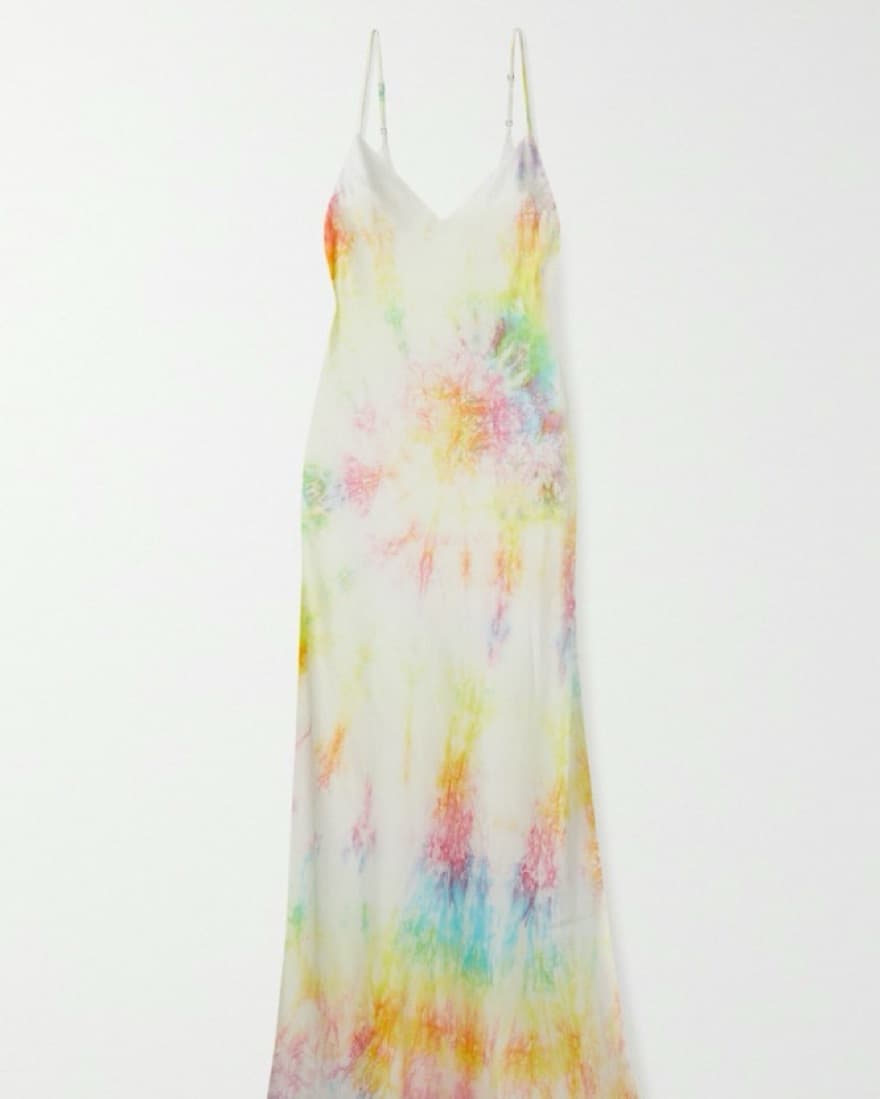 DANNIJO Tie-dyed silk-satin midi dress - Image 3