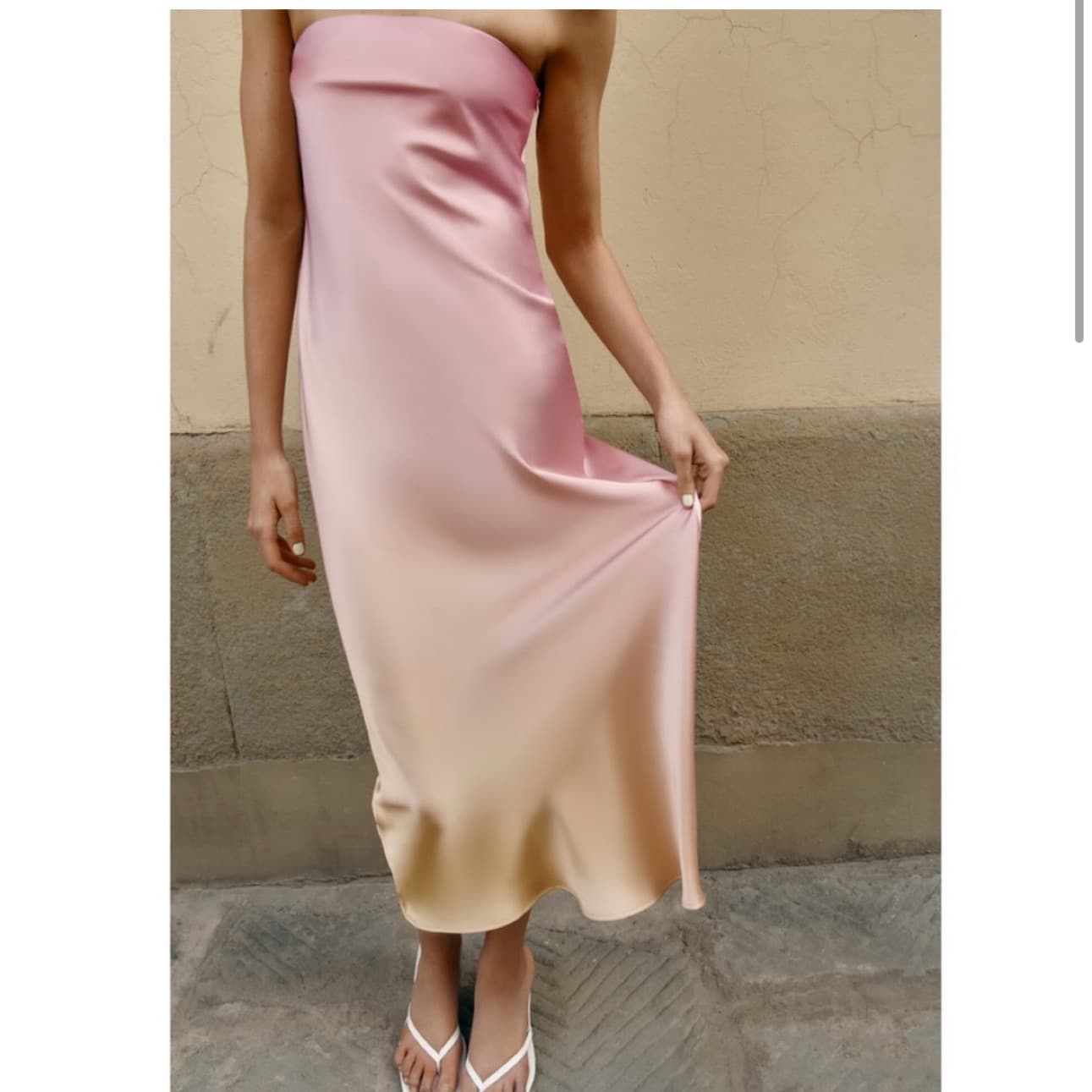 Zara Tie Dye Satin Effect Dress - Image 1