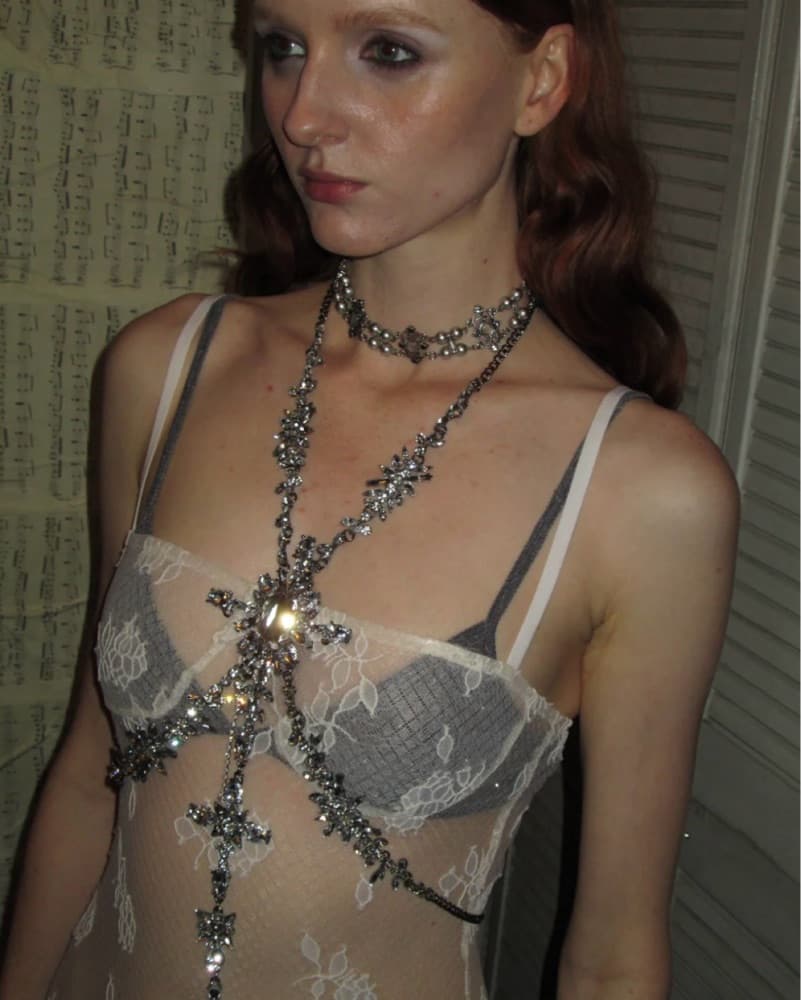 Prod Rhinestone Body Chain - Image 1