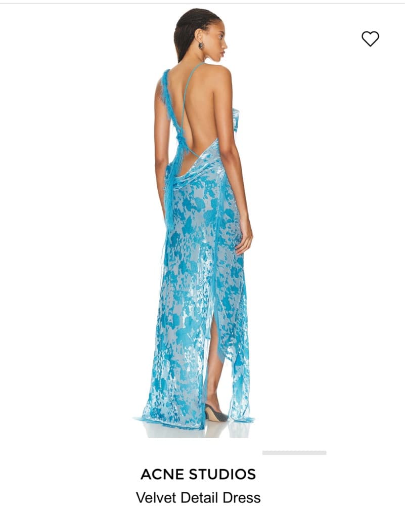 ACNE Studios Velvet detail dress SZ 36 - Image 3