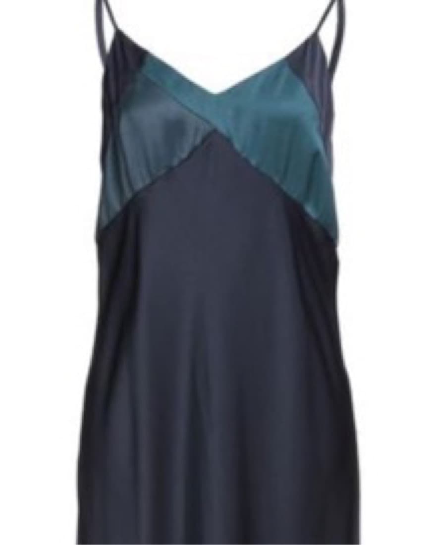 BA&SH Satin Blue And Green Dress  - Image 2