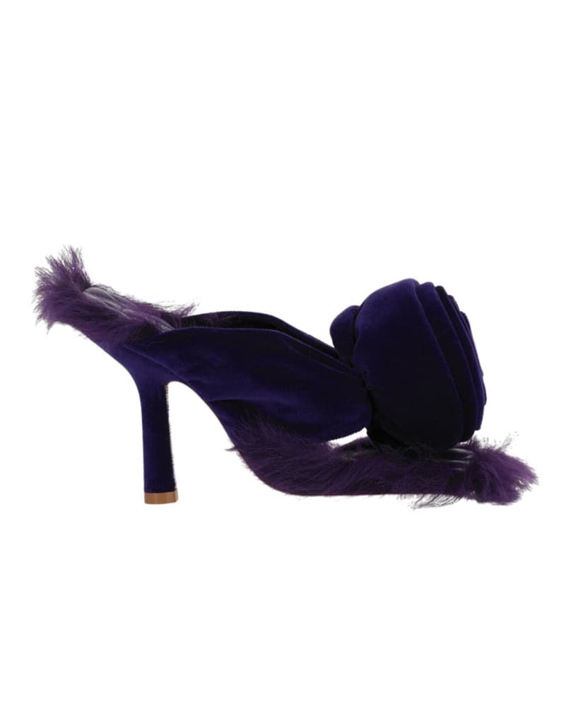 Burberry Rose Velvet Heels - Image 4