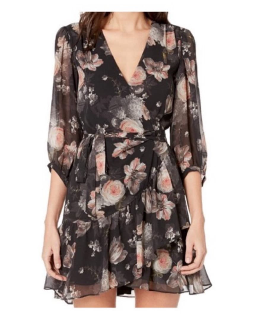 AllSaints Floral Wrap Dress - Image 1