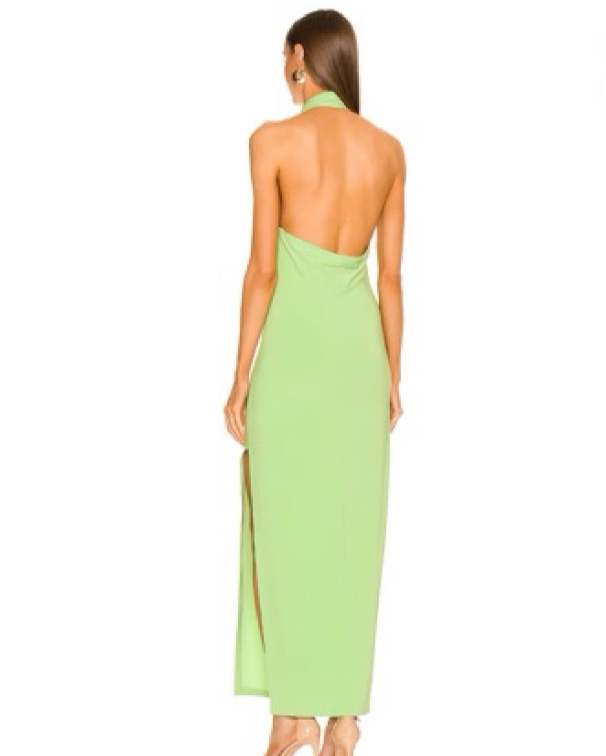 Norma Kamali Halter Side Slit Dress - Image 2