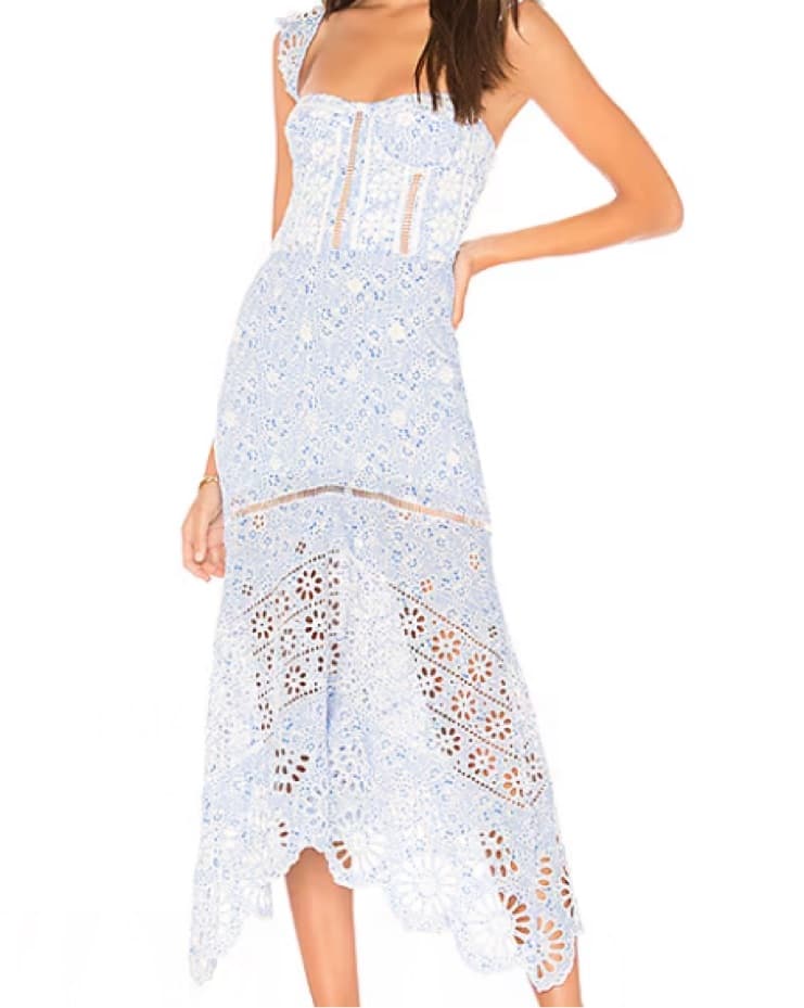 Karina Grimaldi Irma Eyelet Midi Dress  - Image 1