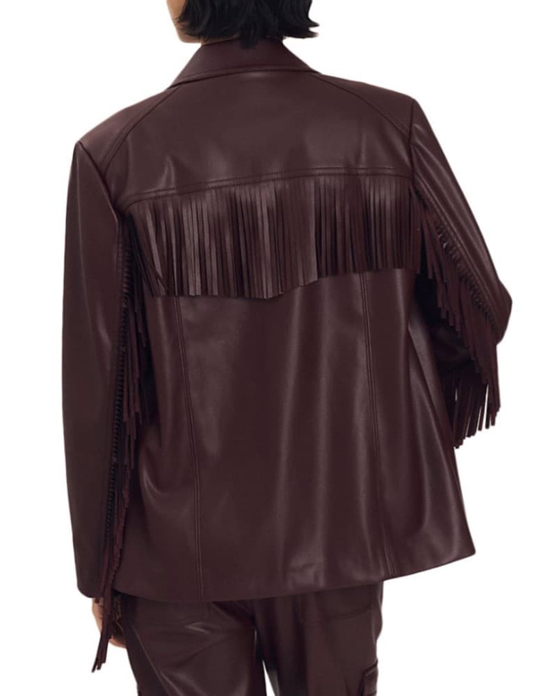 Derek Lam Leather Fringe Jacket - Image 2