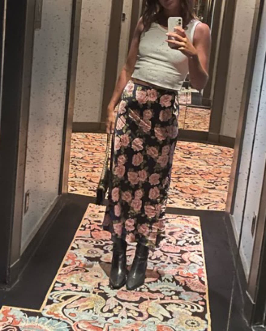 Reformation Floral Midi Slip Skirt  - Image 1