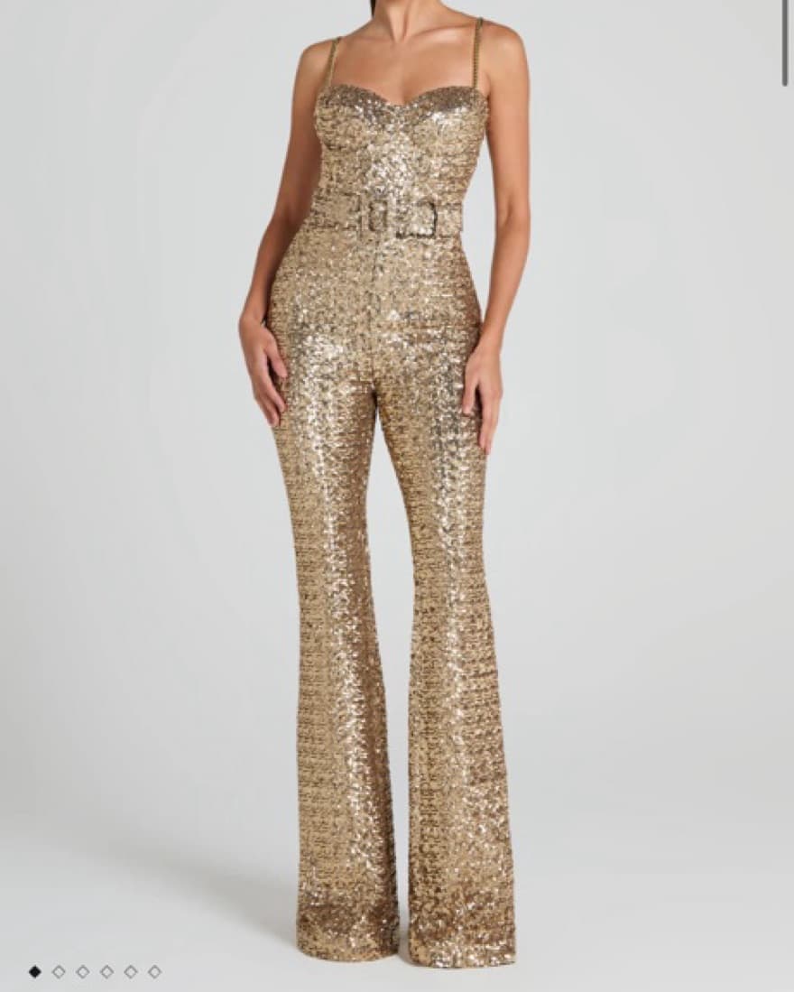 Lucinda Gold Jumpsuit (Nadine Merabi)  - Image 4