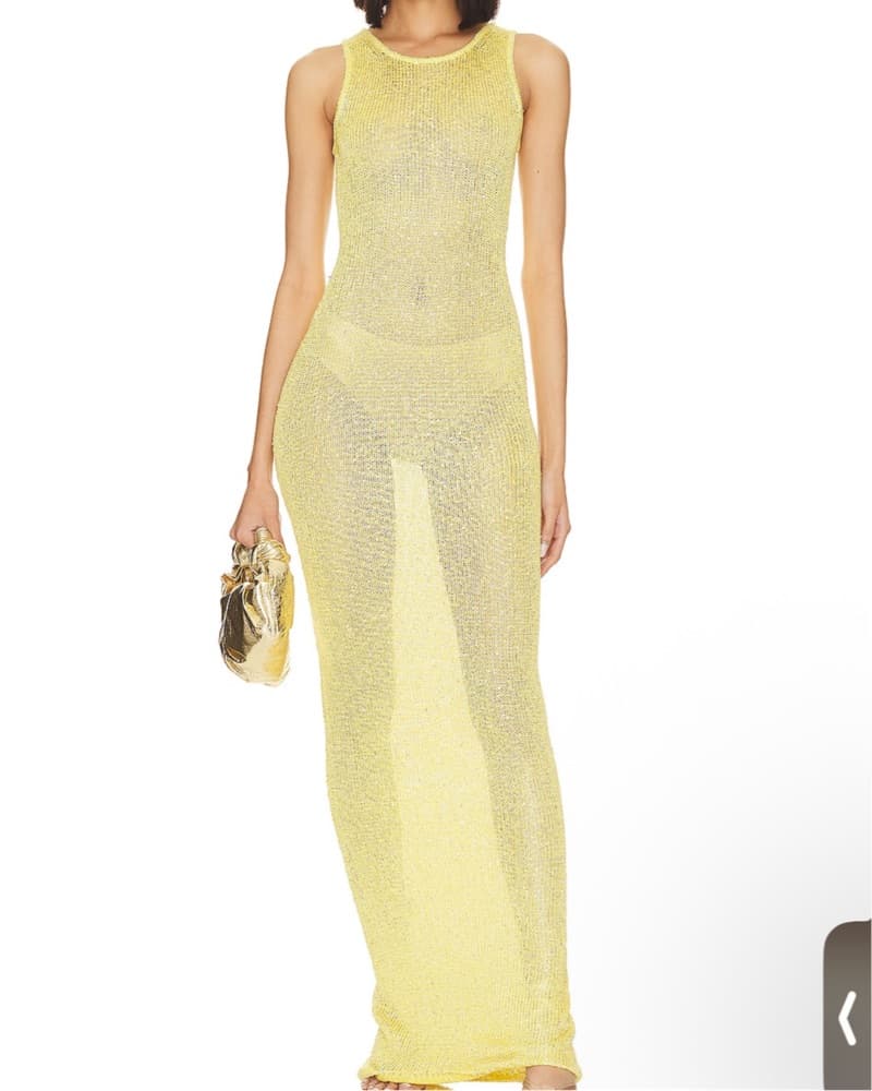Radiant Yellow Sequin Gown - Image 1