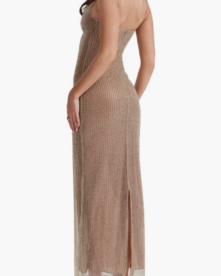 House Of CB Cafe Au Lait Sequin Dress  - Image 4