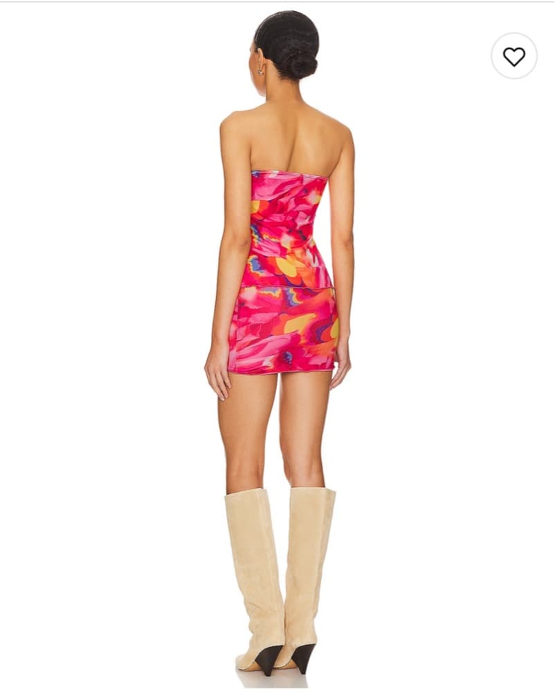 Vibrant Floral Strapless Mini Dress - Image 2