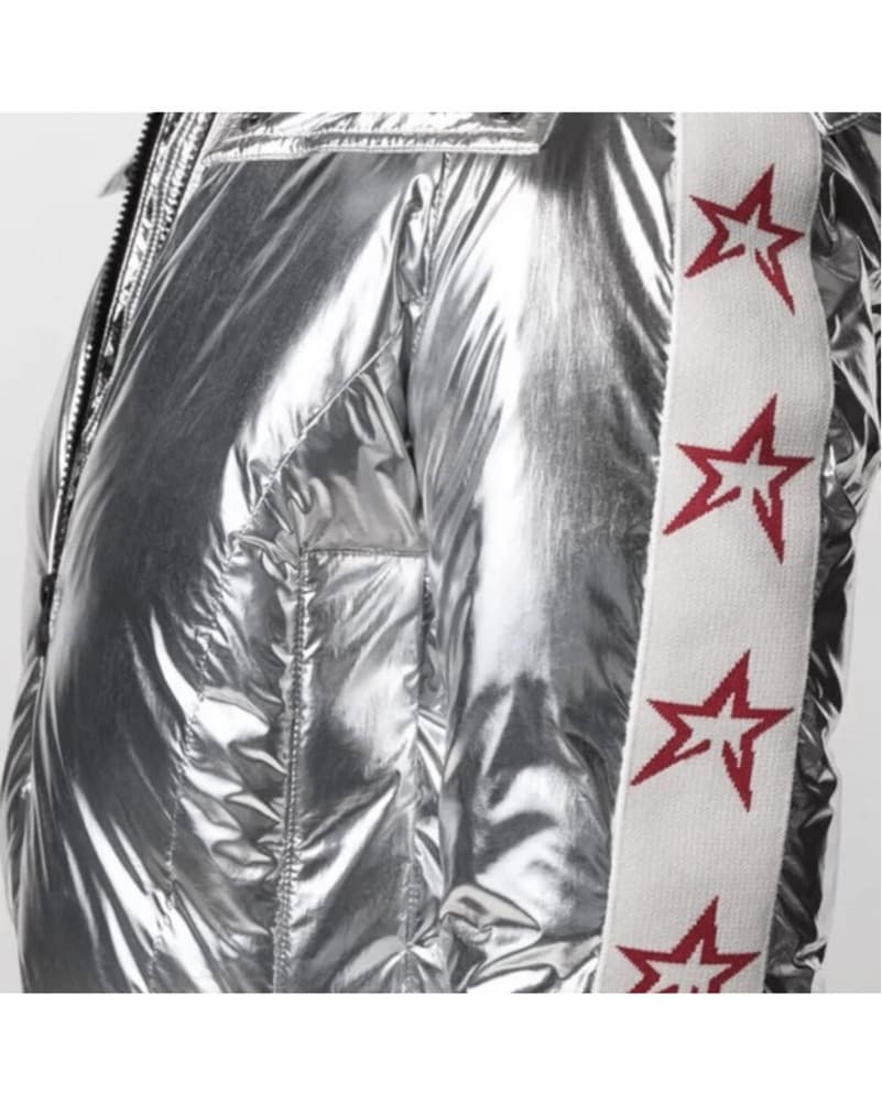 Metallic Silver Star Puffer Jacket  - Image 2