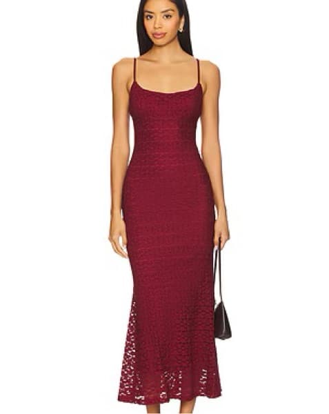 Burgundy Midi Dress  - Image 3