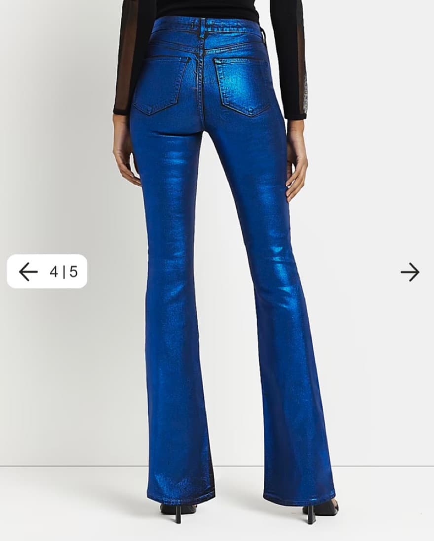 River Island Blue Coated Jeans - Image 2