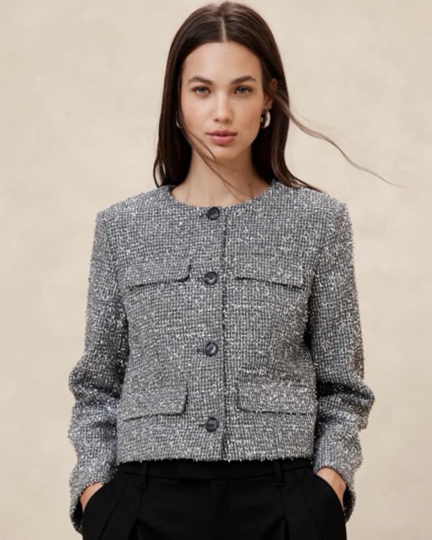 Metallic Tweed Jacket  - Image 1