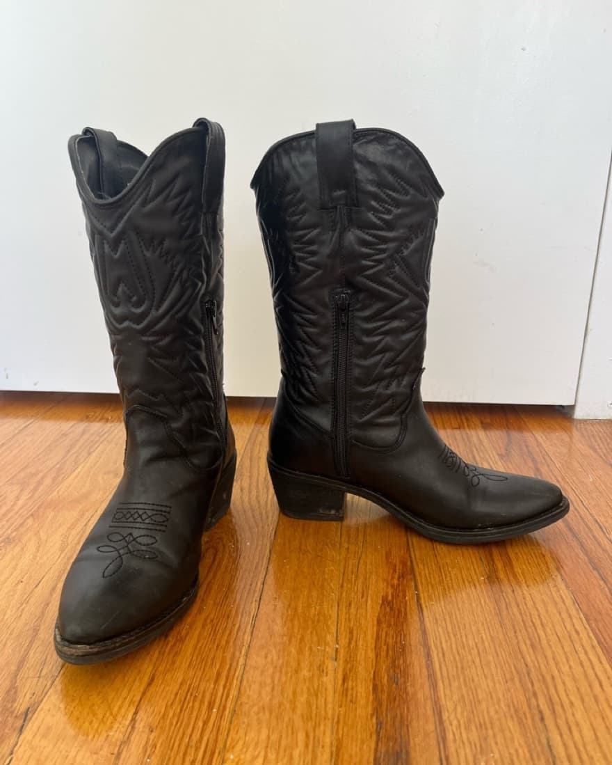 Black Cowboy Boots - Image 3