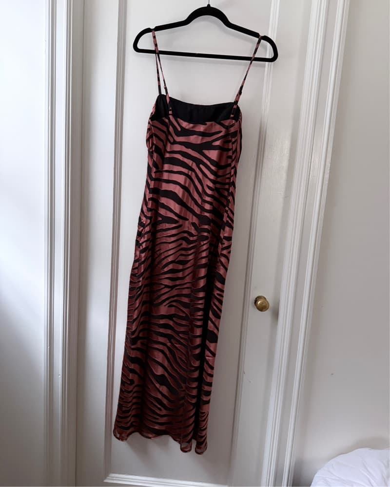 Hutch Zebra Print Satin Midi Dress – Siz - Image 3