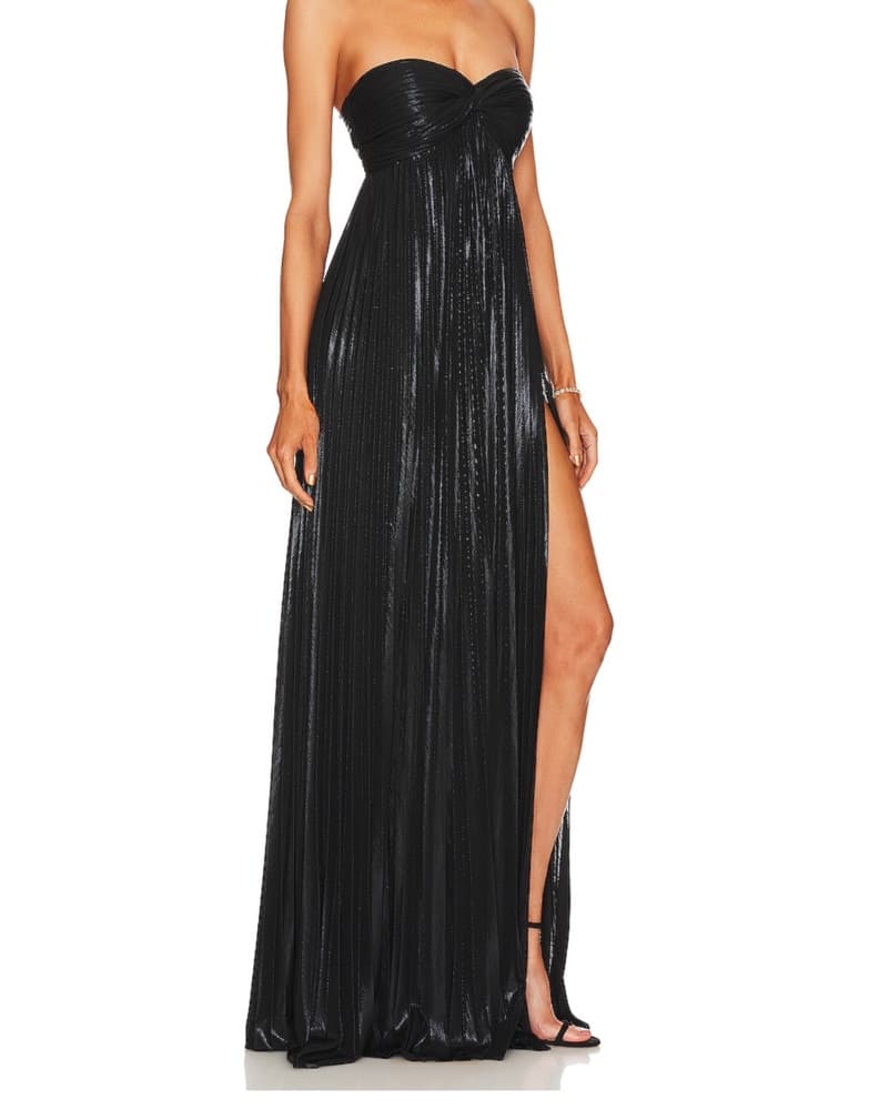 Retrofete Strapless Black Gown - Image 2