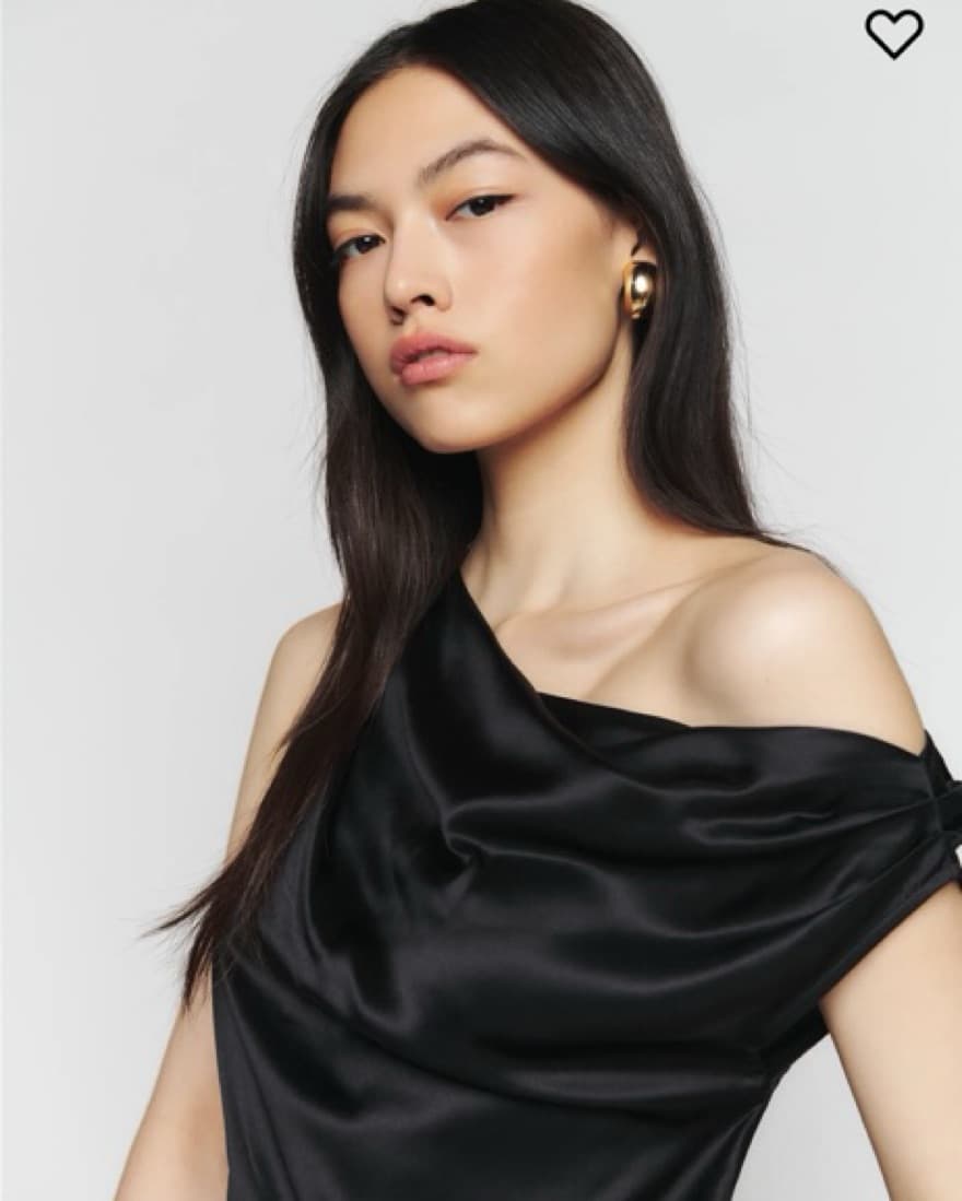 Reformation Annika Black Silk Top - Image 5