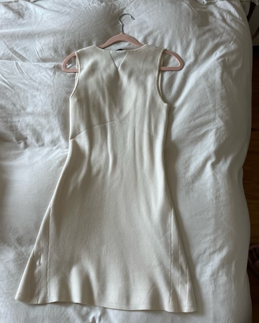 Theory Cream Knit mini Dress P - Image 3