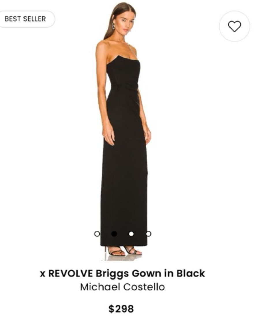 Revolve X Michael C Black Strapless Gown - Image 2