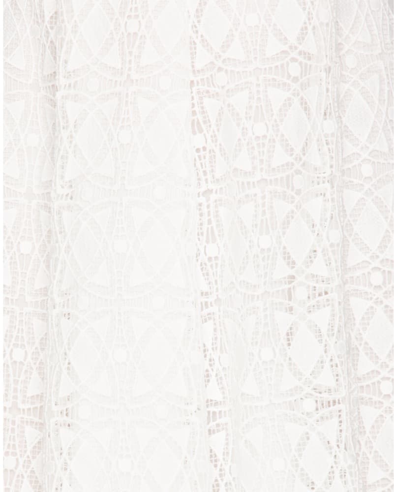 White lace midi dress with sheer bottom - Image 3