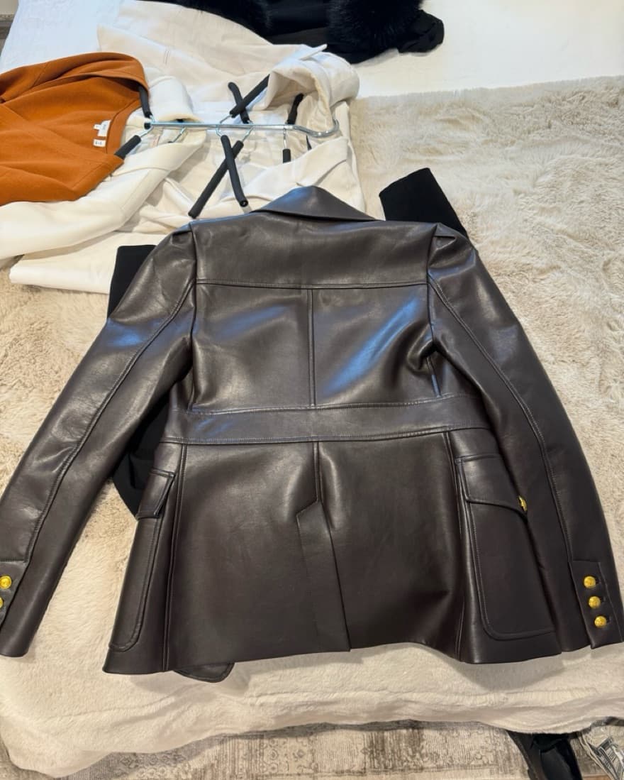 ALC Brown leather blazer - Image 2