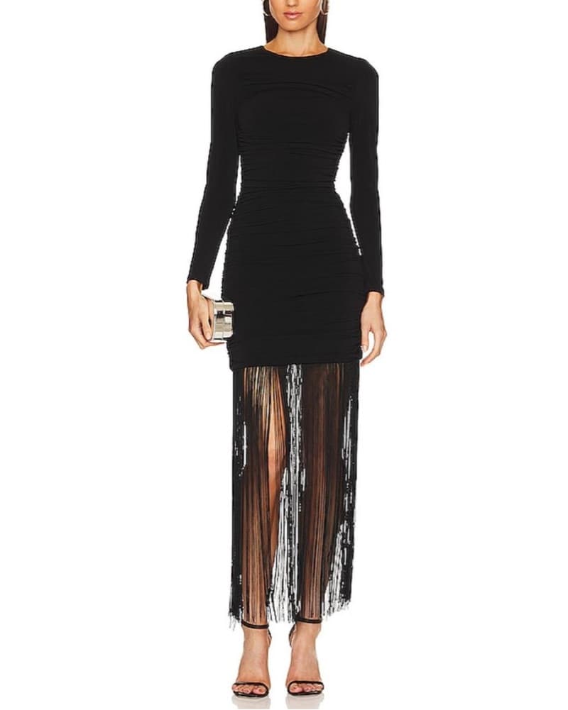 Fringe Long-Sleeve Alice + Olivia Dress - Image 2