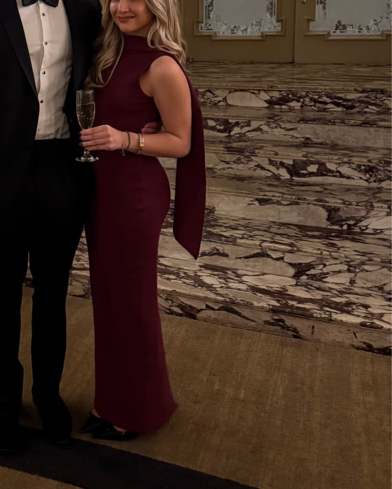 DARBY Knit Scarf Maxi Dress - Image 4