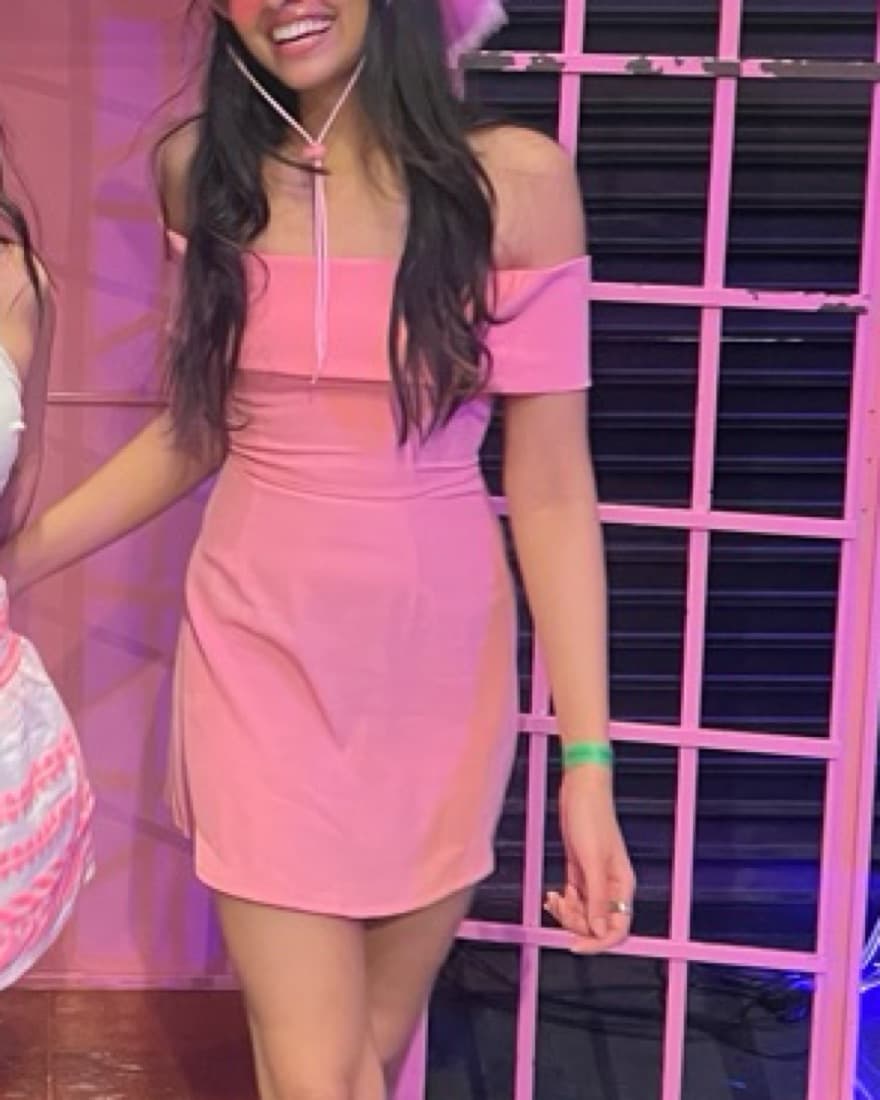 Revolve Pink Ruffle Off-Shoulder Dress - Image 3