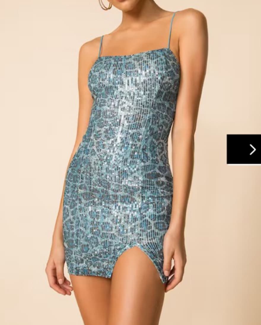 Blue Leopard/Cheetah Mini Dress - Image 3