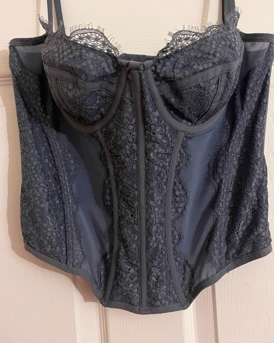 Slate Blue Corset XL Urban Outfitters  - Image 1